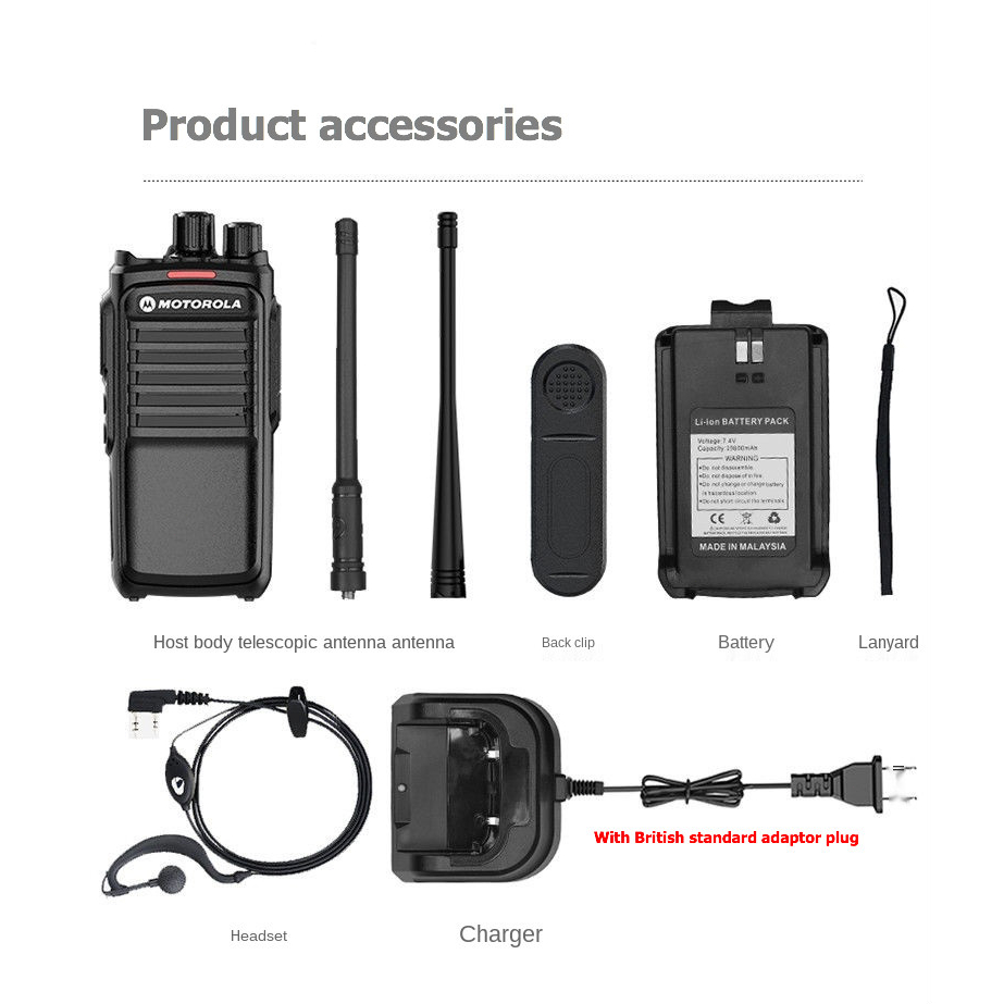 【2 Units】Motorola Walkie Talkie 68W 30km 25800mAH 30 days long standby ...