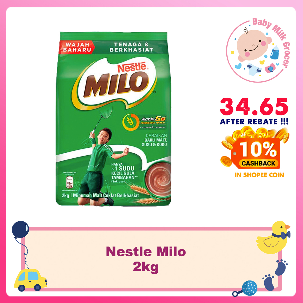 Nestle MILO Activ-Go Chocolate Malt Powder (2kg) | Shopee Malaysia