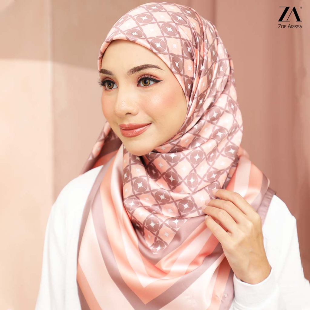 ZOE ARISSA TUDUNG BAWAL SATIN MATTE BIDANG 45 Hijab Bawal Printed Corak ...