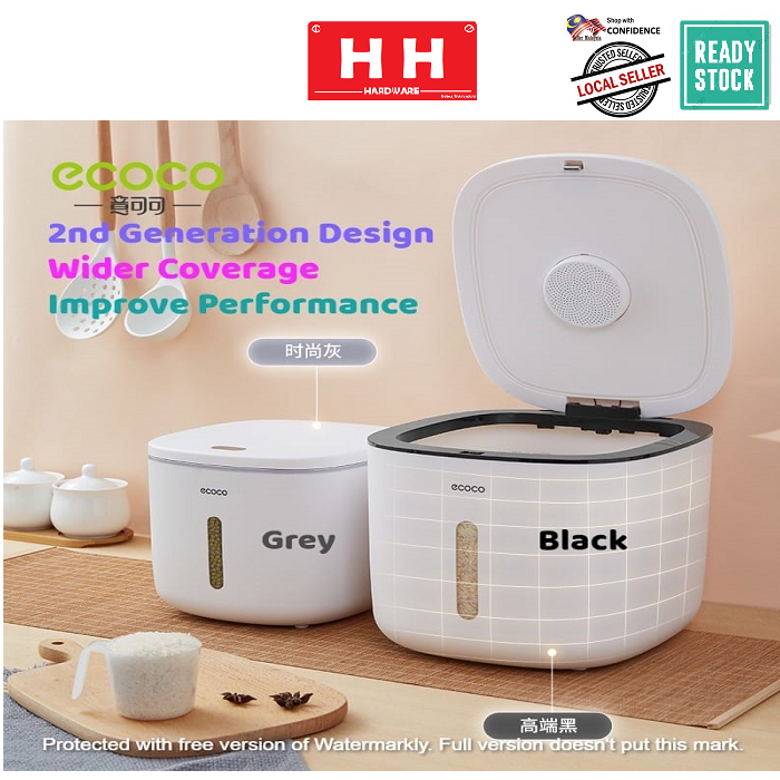 ECOCO Rice Storage Container Rice Box Insect Moisture Proof Sealed ...