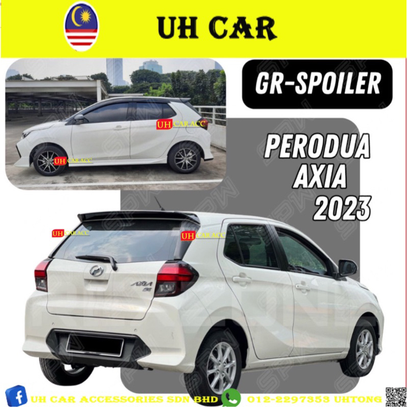 Perodua Axia With Paint Gr Spoiler Abs Rear Spoiler Wing Lip Top