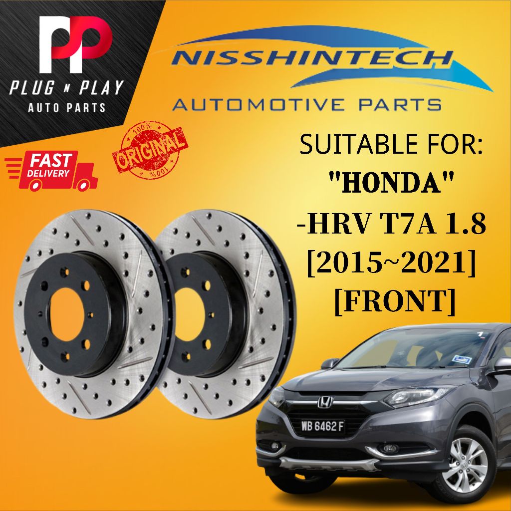 NISSHINTECH HONDA HR-V HRV T7A 1.8 [2015~2021] FRONT ( DEPAN ) DISC ...