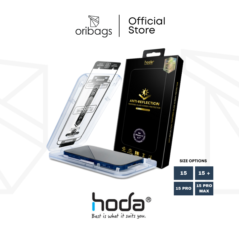 Hoda Anti-Reflection Full Coverage Tempered Glass with Helper for 15 ...