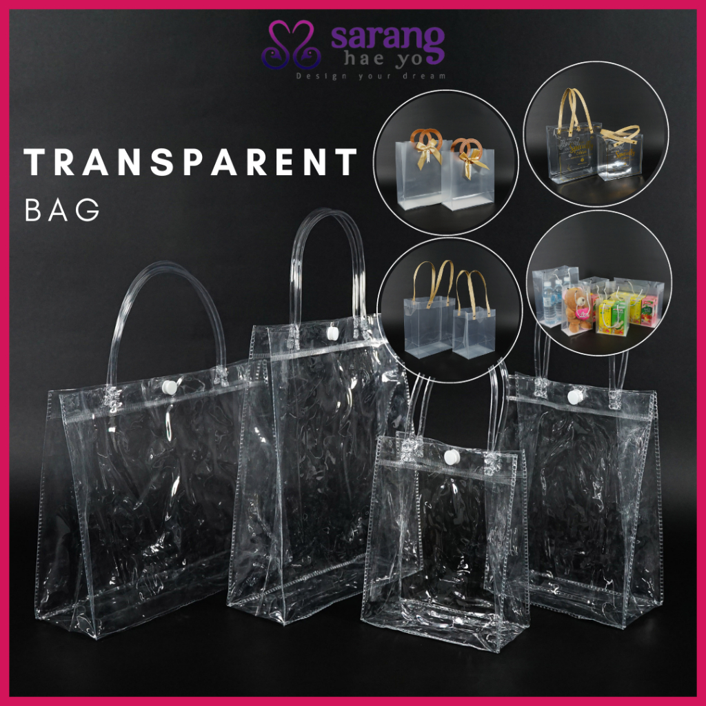 10 Pcs Transparent Doort Bag Sejadah T Bag Goodies Paper Beg