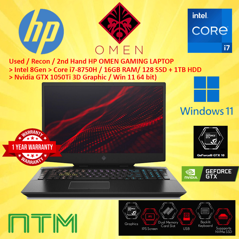 #1322 *Used / 2nd Hand / Budget HP OMEN Gaming Laptop Intel Core i7 ...