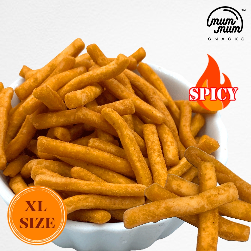 XL Spicy Prawn Long Shape Cracker / XL Bantal Udang Panjang Pedas (500g ...