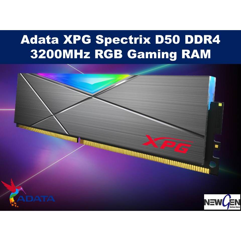 XPG DDR4 D50 RGB 32GB (2x16GB) 3200MHz 白 - タブレット