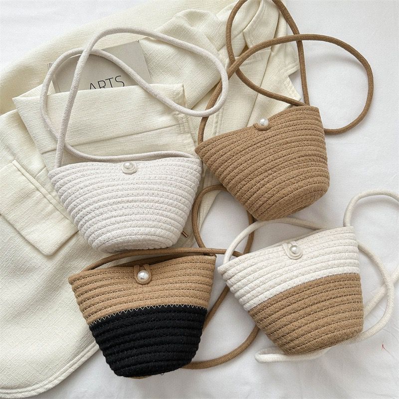 Cottage style pearl buckle sling bag Shopee Malaysia