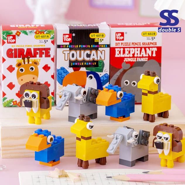 Lego Sharpener Kids DIY Puzzle Pencil Sharpener | Shopee Malaysia