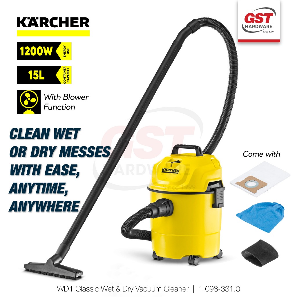 Karcher Wet And Dry Vacuum Cleaner WD 3 Premium / WD 3 Premium *EU-I  16298630 / 1.629-863.0 Yellow