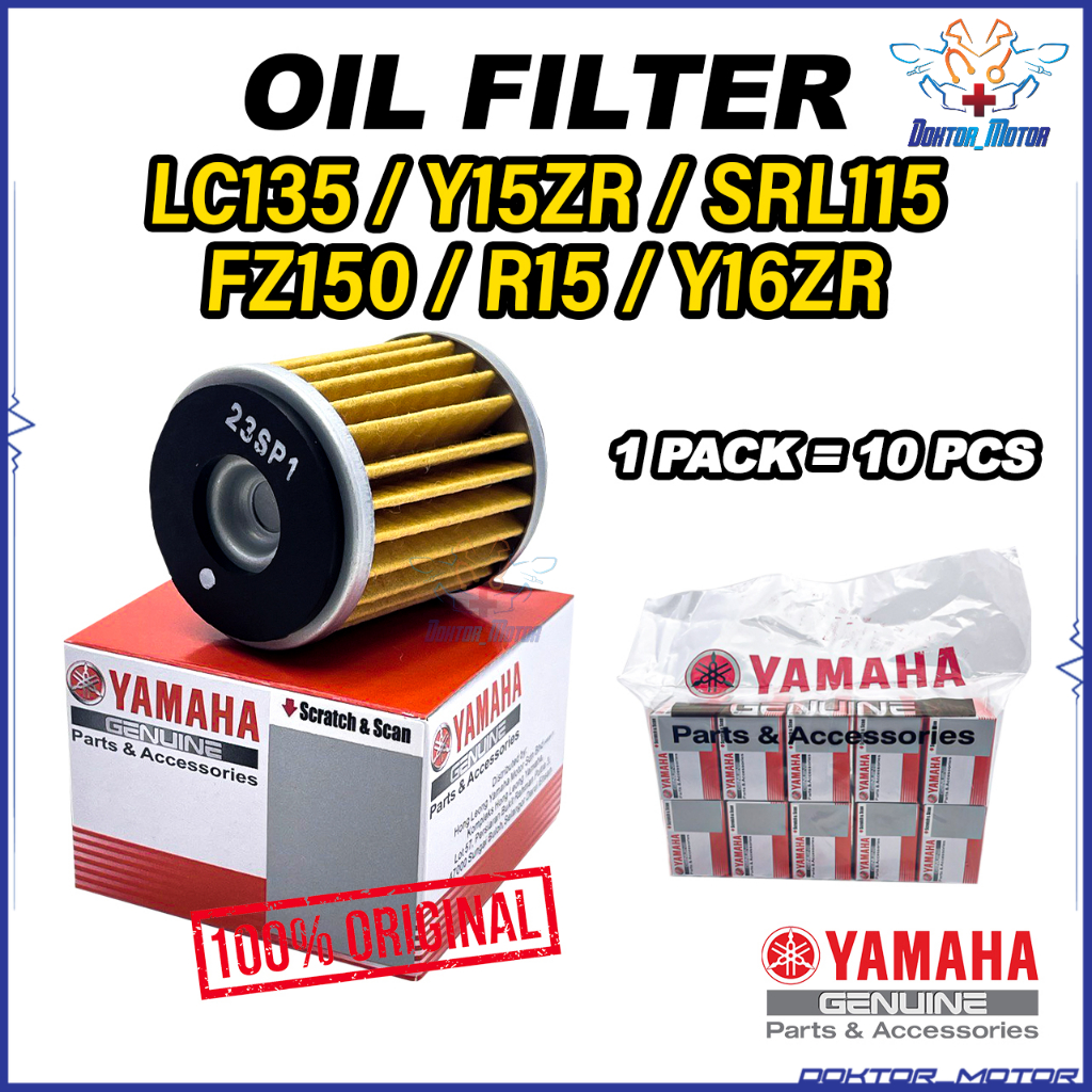 YAMAHA OIL FILTER 100 ORIGINAL Y15 / LC135 / R15 / FZ150 / SRL115