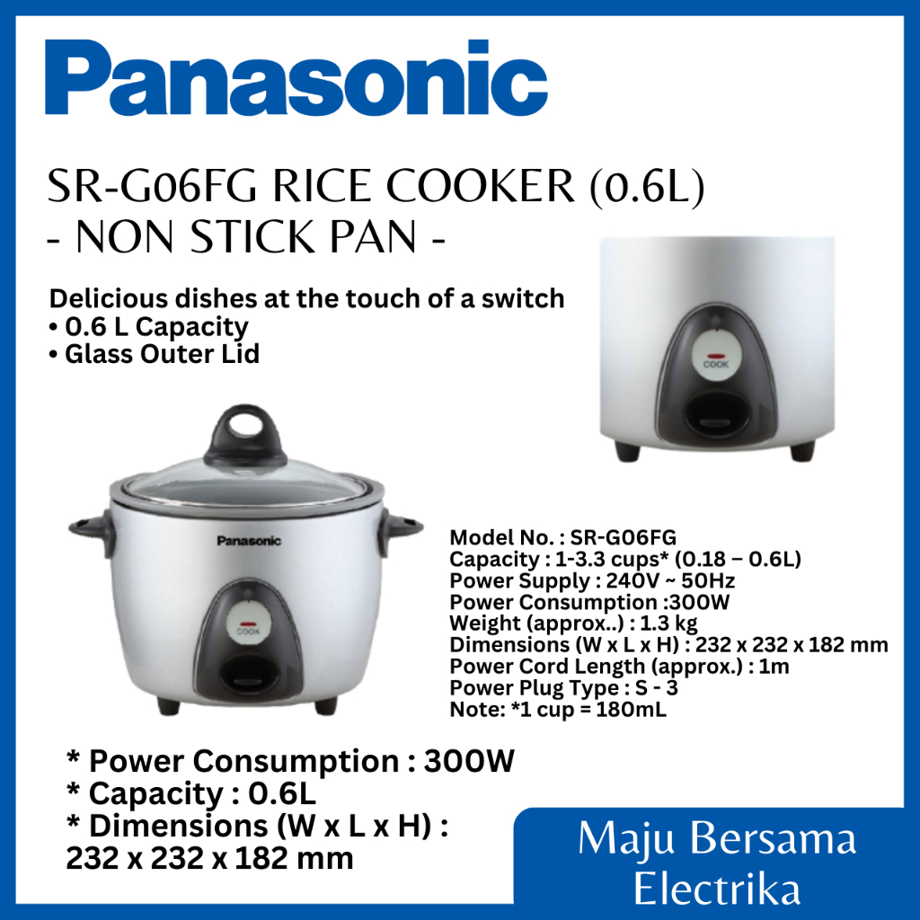 Panasonic Rice Cooker_电饭煲_Periuk Nasi [SR3NAA/SRG06FG/SRY10G/SRE10A