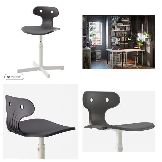 IKEA Molte Desk Chair / Study Chair Grey / children chair / Height