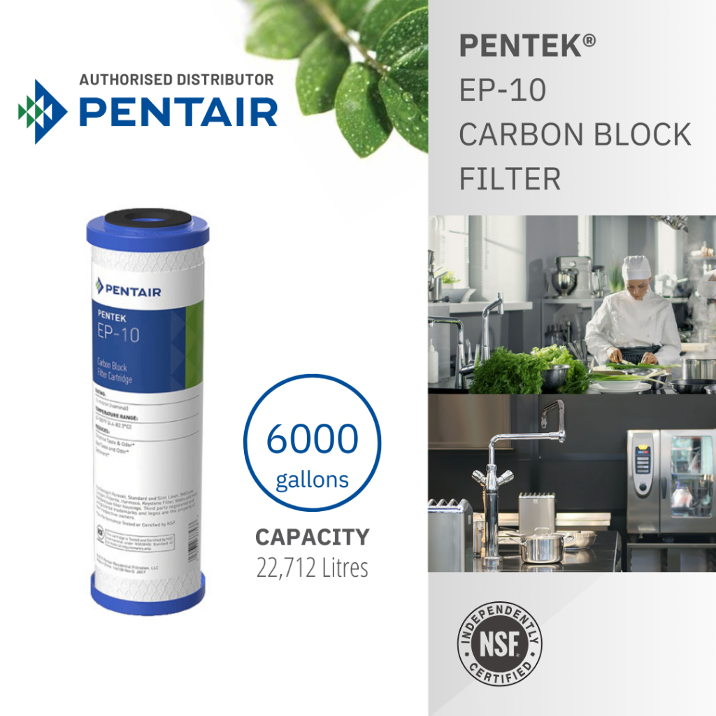 PENTAIR PENTEK EP10 10" Carbon Block Water Filter Cartridge Shopee