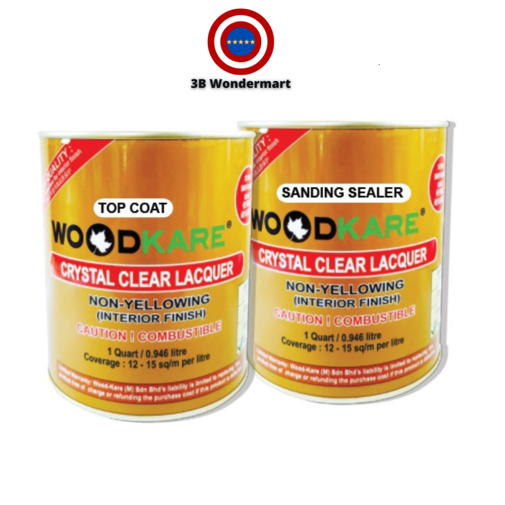 Crystal Clear Lacquer WoodKare Non Yellowing Acylic Based Top Coat 3.8L Shopee Malaysia