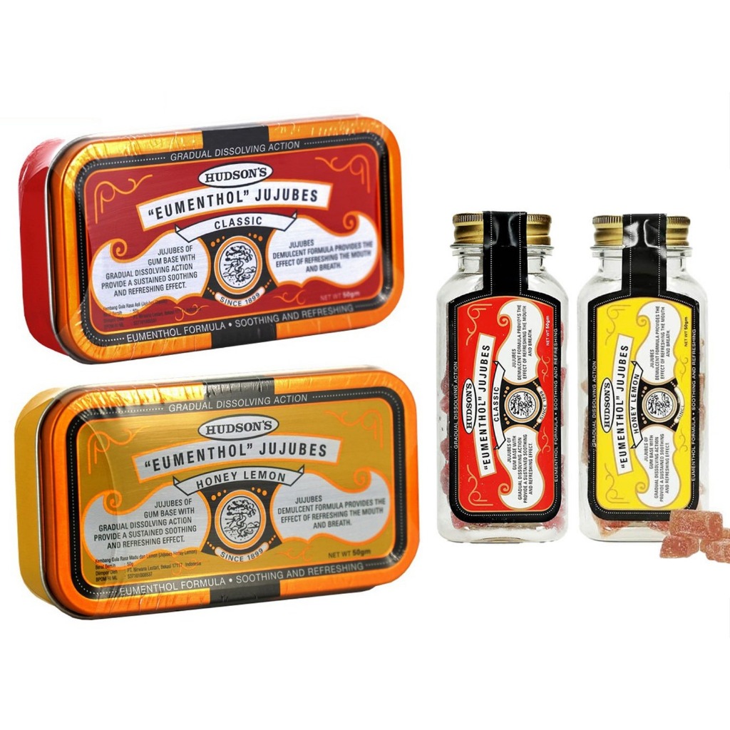 HUDSON'S - EUMENTHOL JUJUBES : SOOTHING AND REFRESHING TO THE MOUTH AND ...