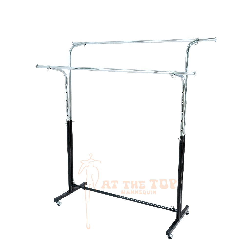 Two Way Round Bar Clothes Rack/Garment Rack/Display Stand/Clothes Stand ...