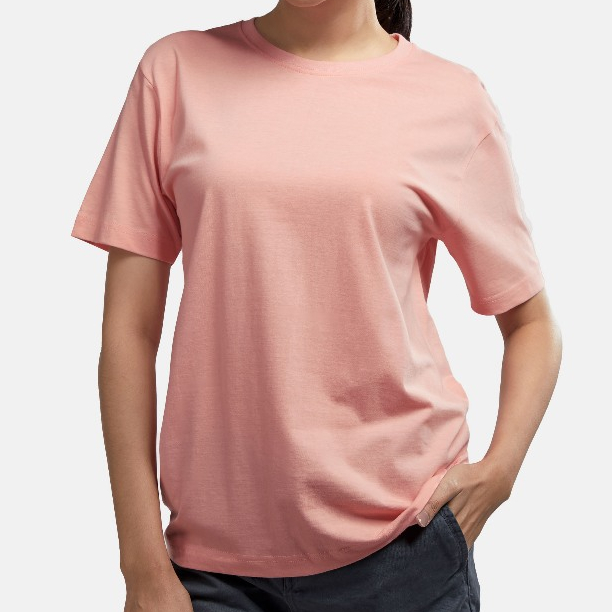 Adult Basic Plain Fuchsia Cotton T-shirt Microfiber Jersey Plus - Magenta  Dusty Pink Tea Rose Baju Kosong Dewasa JAZALO