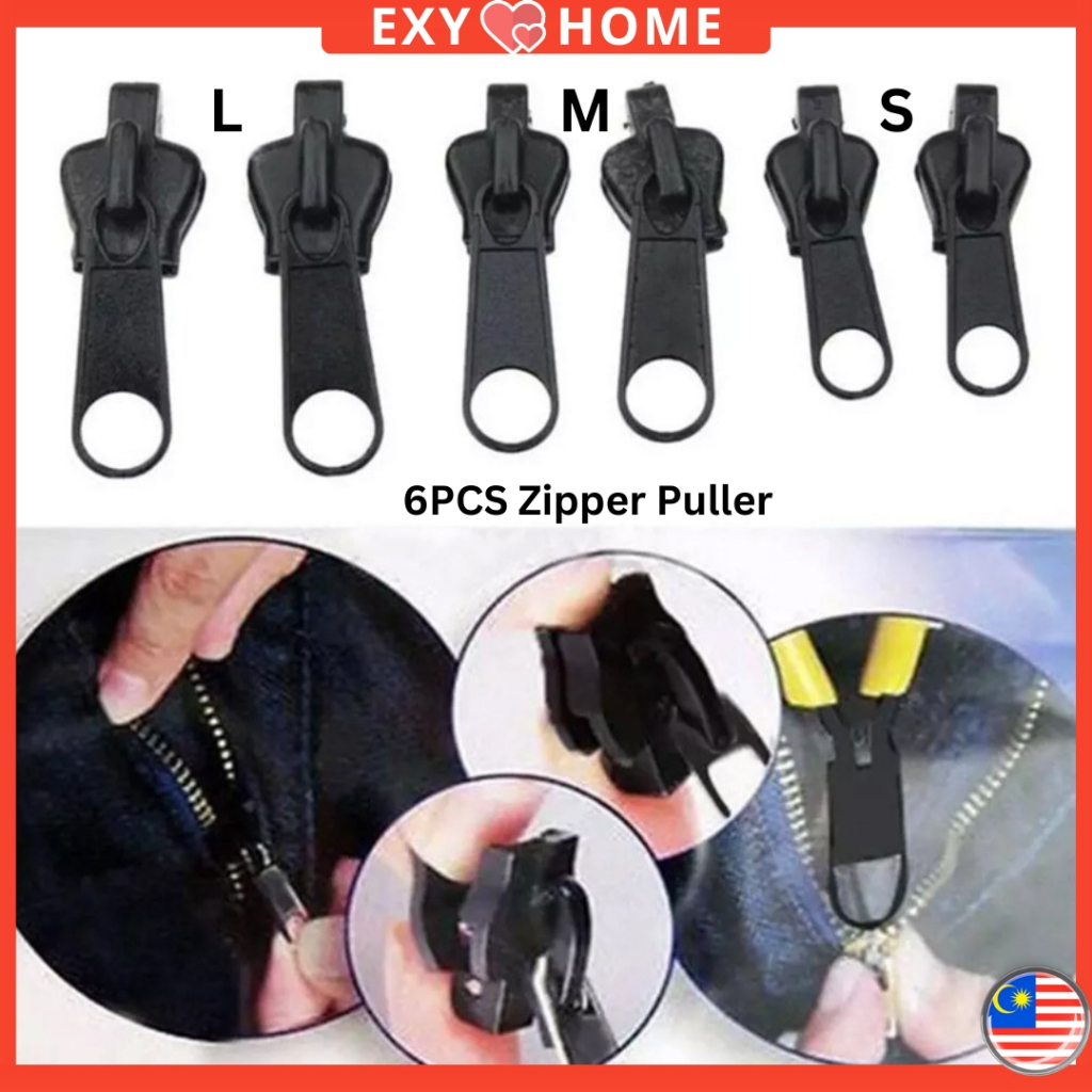 6pcs Fix A Zipper Multifunctional Zipper Puller Repair Replace Tent Bag