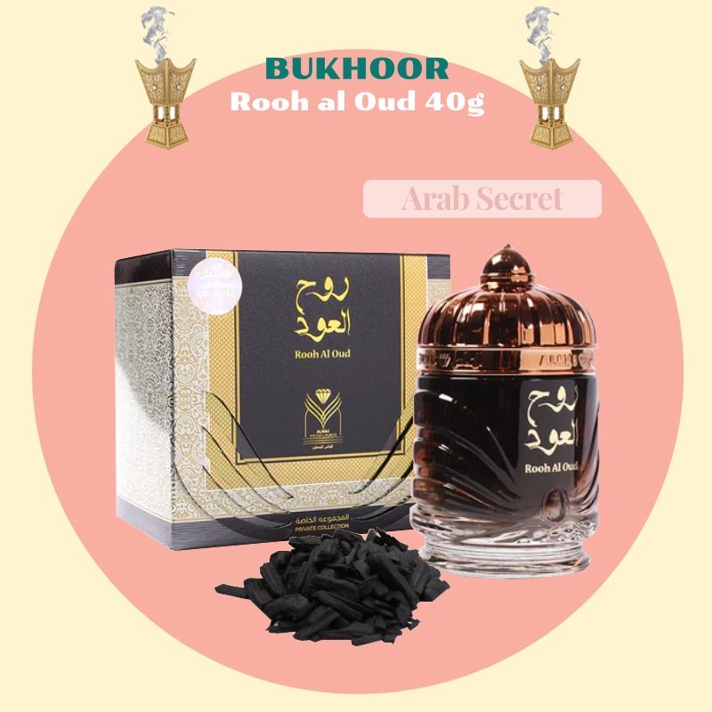 Bukhoor Rooh al Oud Ori Dari Arab Gaharu Oud Bakhoor Kayu Fragrance 40g