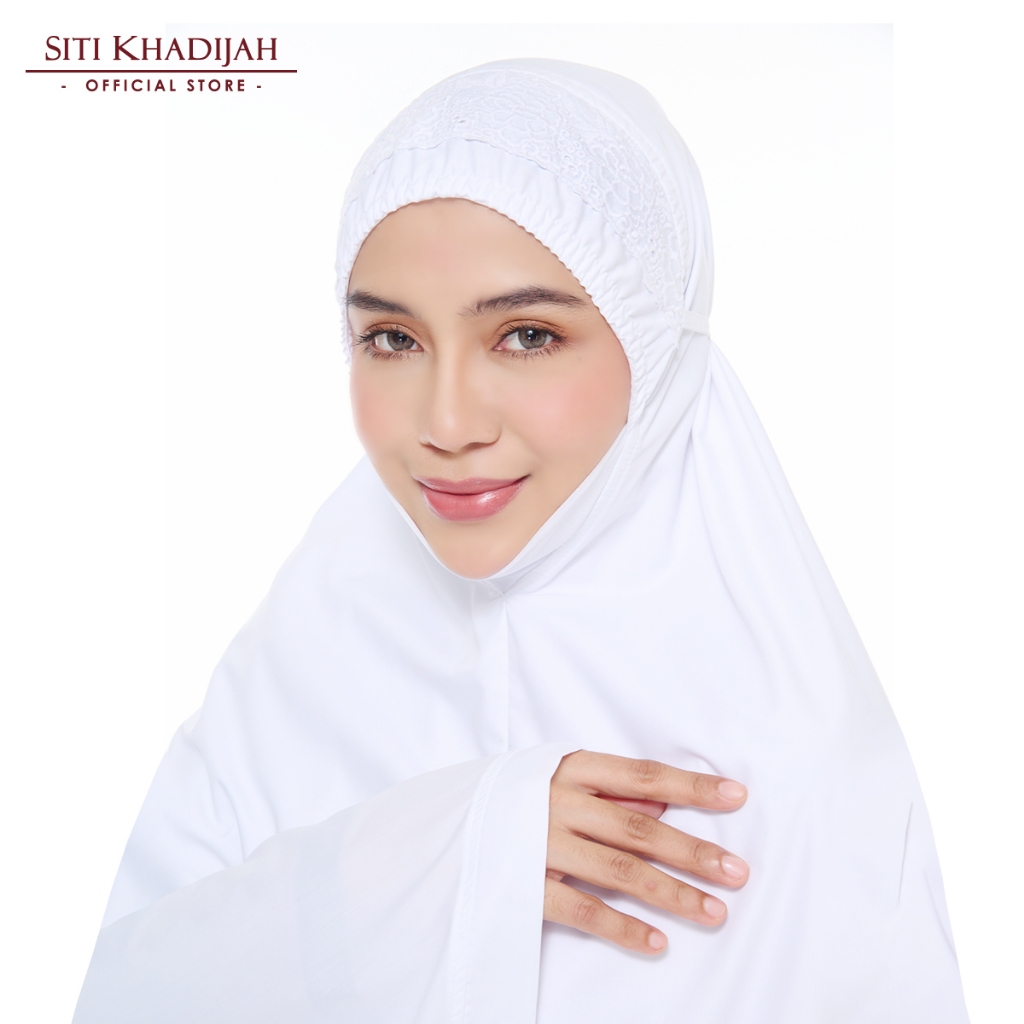 Siti Khadijah Telekung Flair Chun Midi in White (Top Only) | Shopee ...