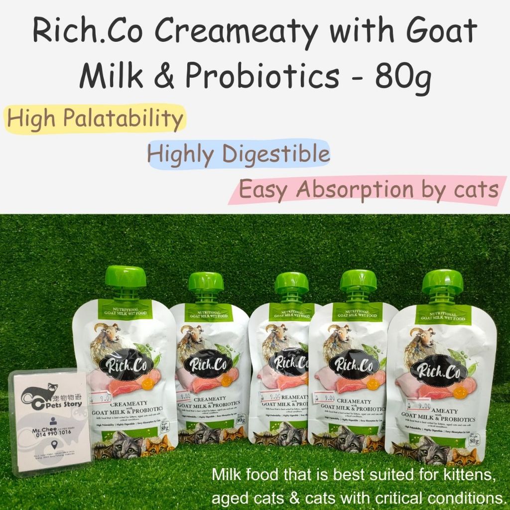 CC Pets Story Ready Stock Rich Co Creameaty with Goat milk