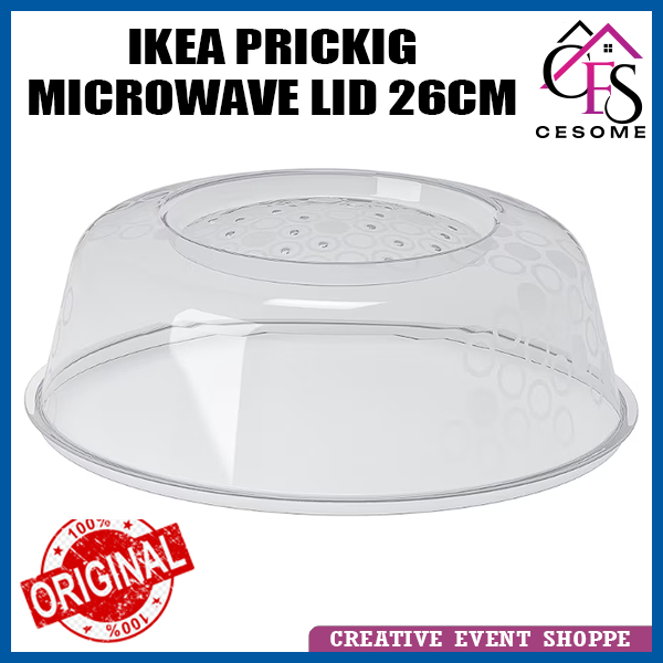 PRICKIG Microwave lid, grey, 26 cm - IKEA