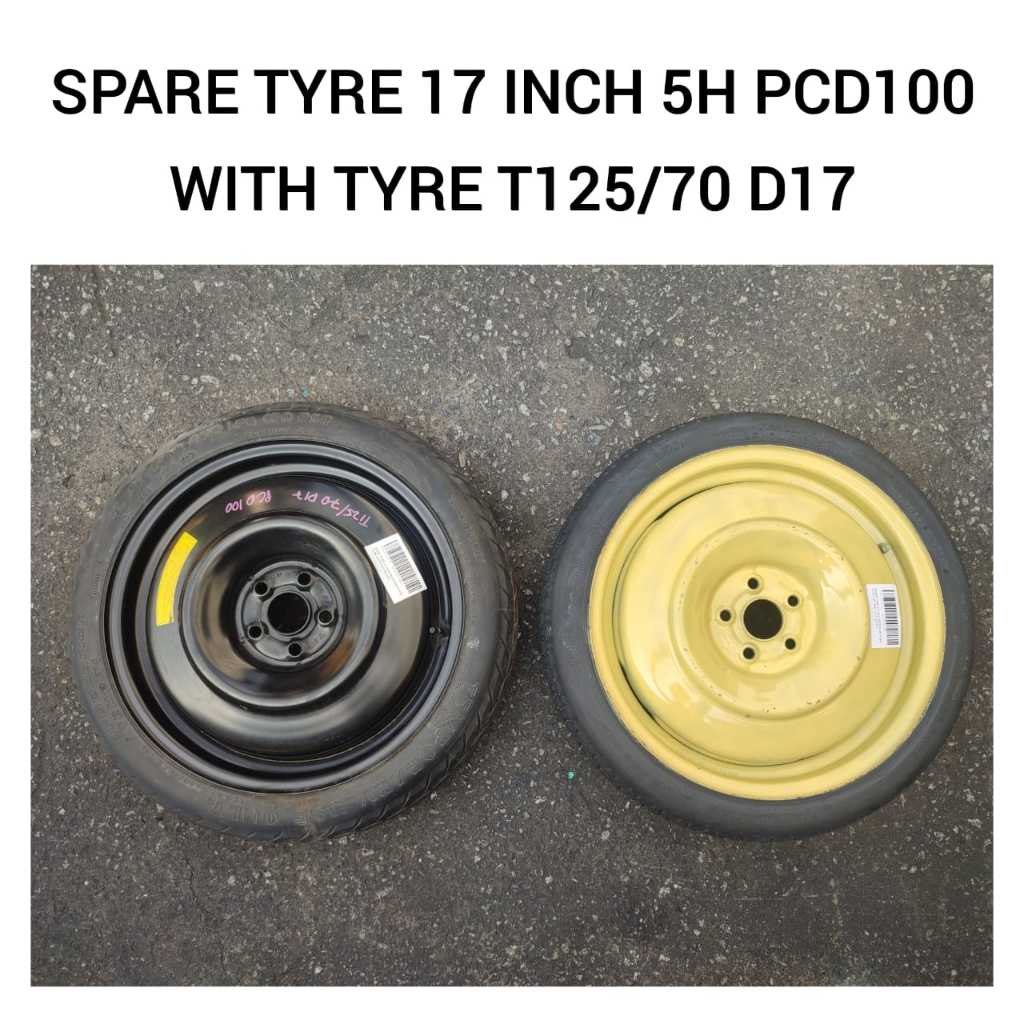 Spare Tyre 17 Inch 5H PCD100 ( T125/70 D17 ) Toyota Wish Caldina Prius