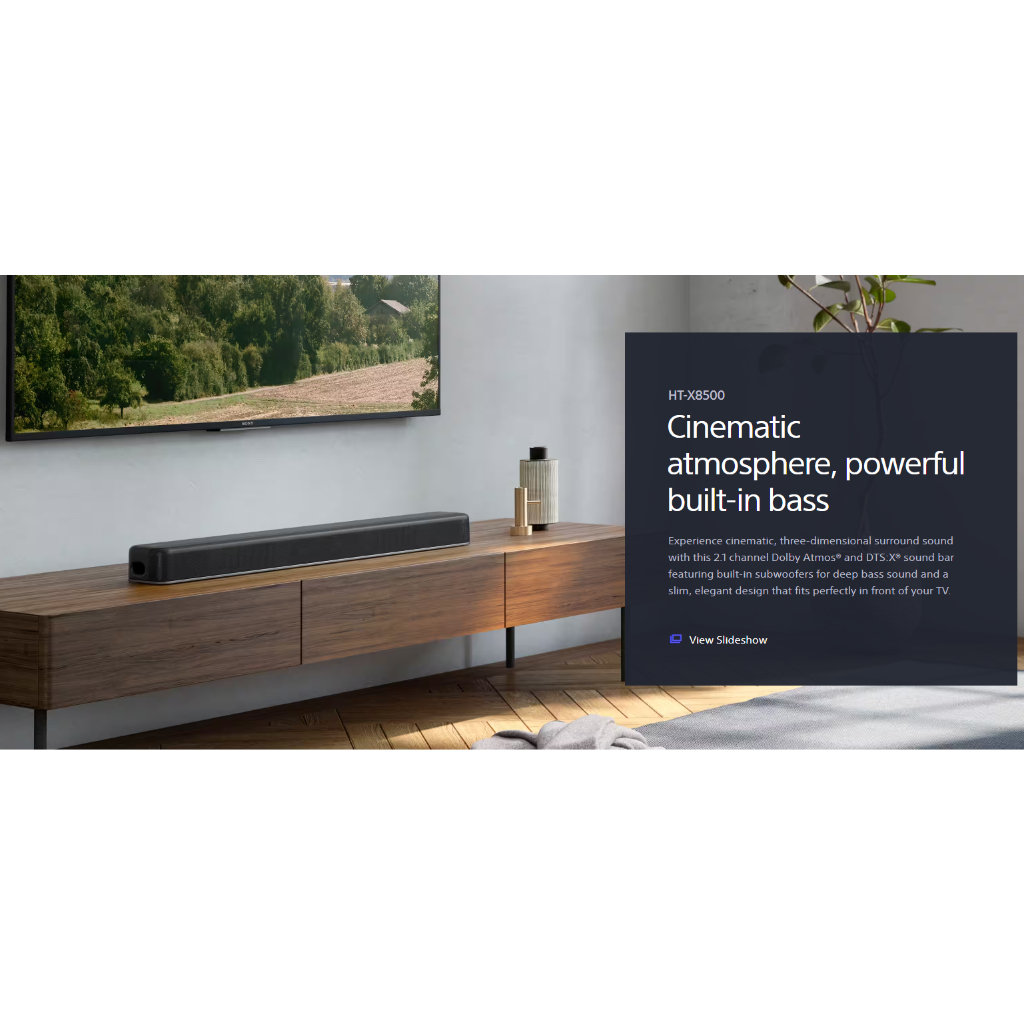 SONY 2.1ch Dolby Atmos®/DTS:X® Single Soundbar with built-in subwoofer ...