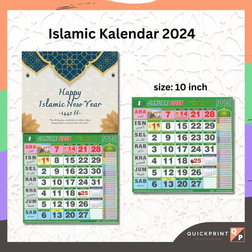 2024 Islamic Calendar 10" Shopee Malaysia