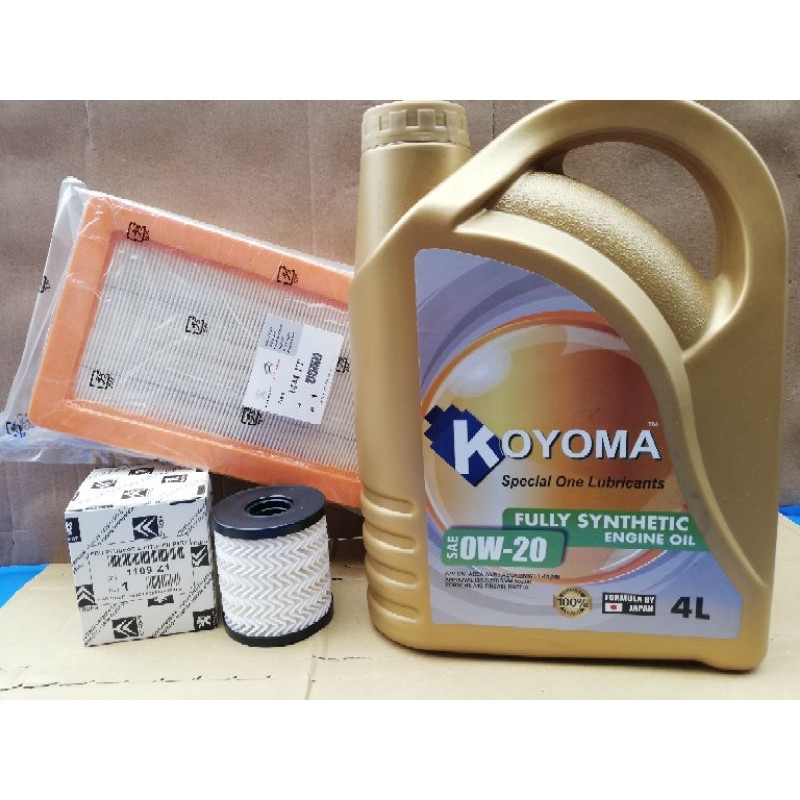 PEUGEOT 308,3008,508,5008 TURBO AIR FILTER + OIL FILTER + KOYOMA 0W20