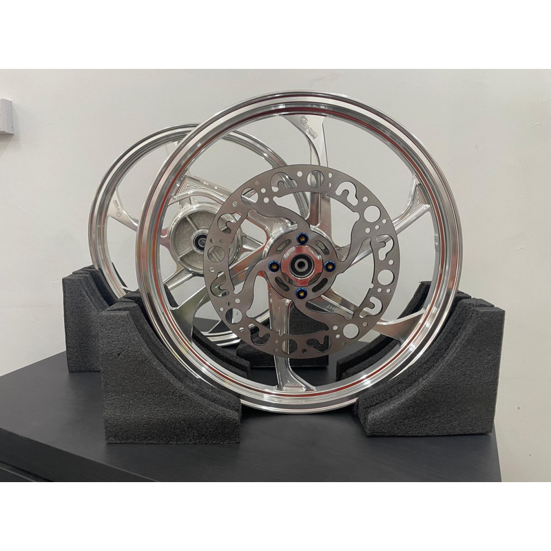 SPORT RIM CNC RHINO RACING FULL CNC RS150 Y15 Y125ZR LC135 3 BATANG 6 ...