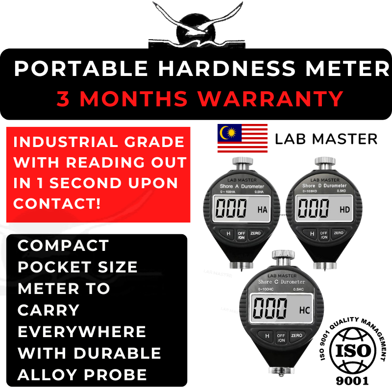 LAB MASTER/MALAYSIA Hardness Tester 0-100 A/C/D for Synthetic Rubber ...