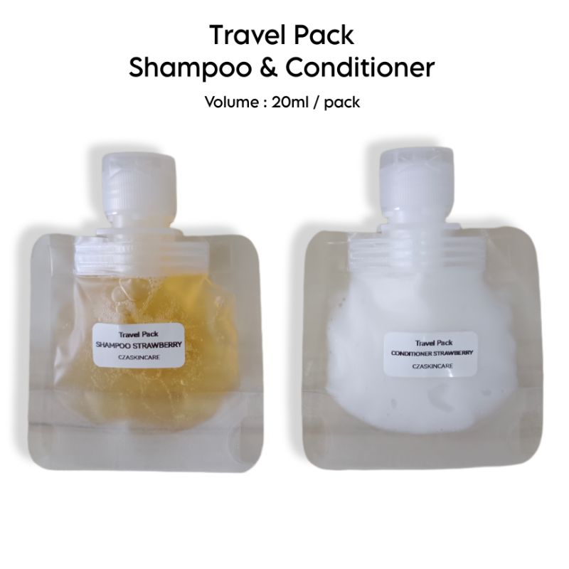 Travel Pack Shampoo & Conditioner Strawberry (SLS & ParabenFree