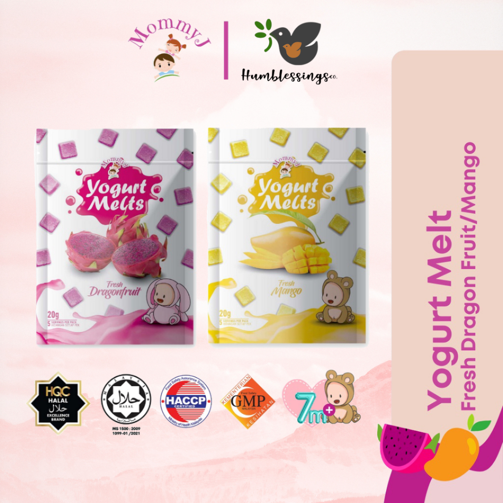 Ready Stock!! MommyJ Baby Yogurt Melts Dragon Fruits/ Mango 6m+ (20g