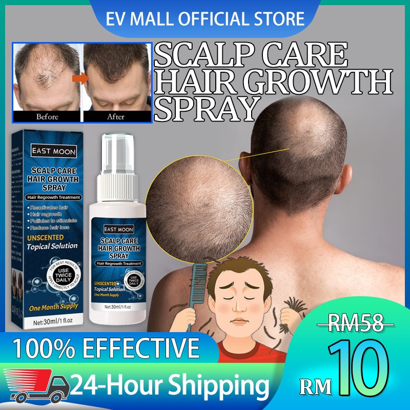 Hair Growth Spray Male and Women Rapid Hair Growth Serum Anti Hair Loss ...