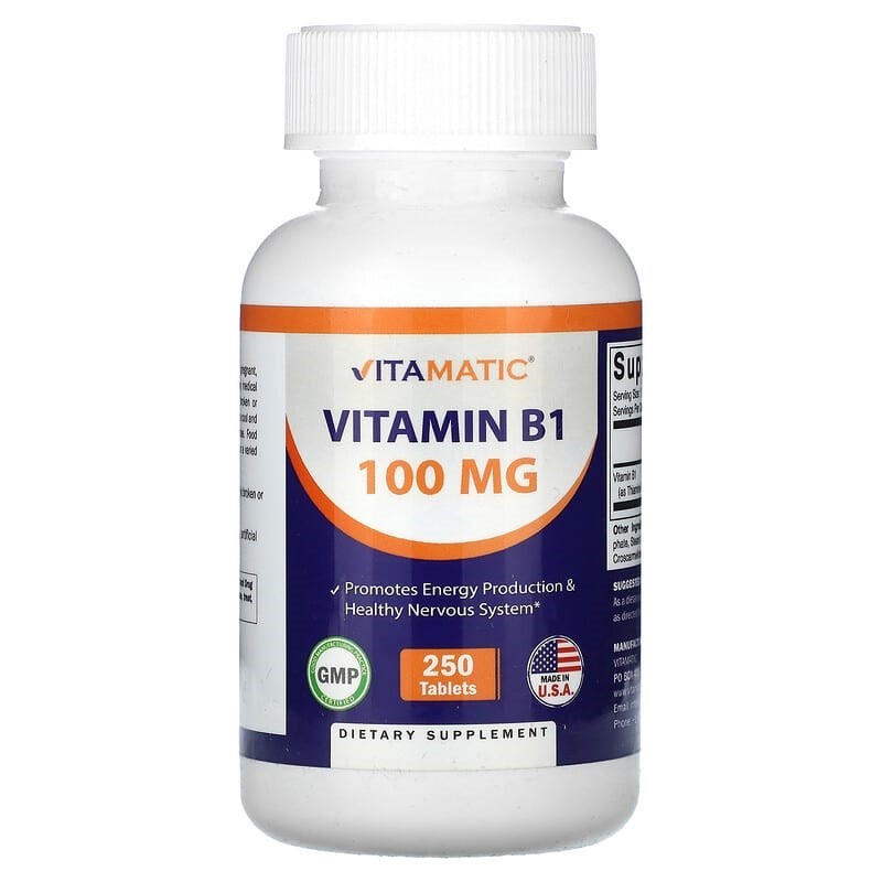 Vitamatic, Vitamin B1, 100 mg, 250 Tablets | Shopee Malaysia