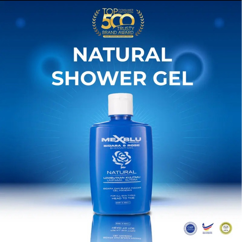 Mexblu ORIGINAL HQ Magic Blue Natural Shower Gel Mandian Bidara untuk