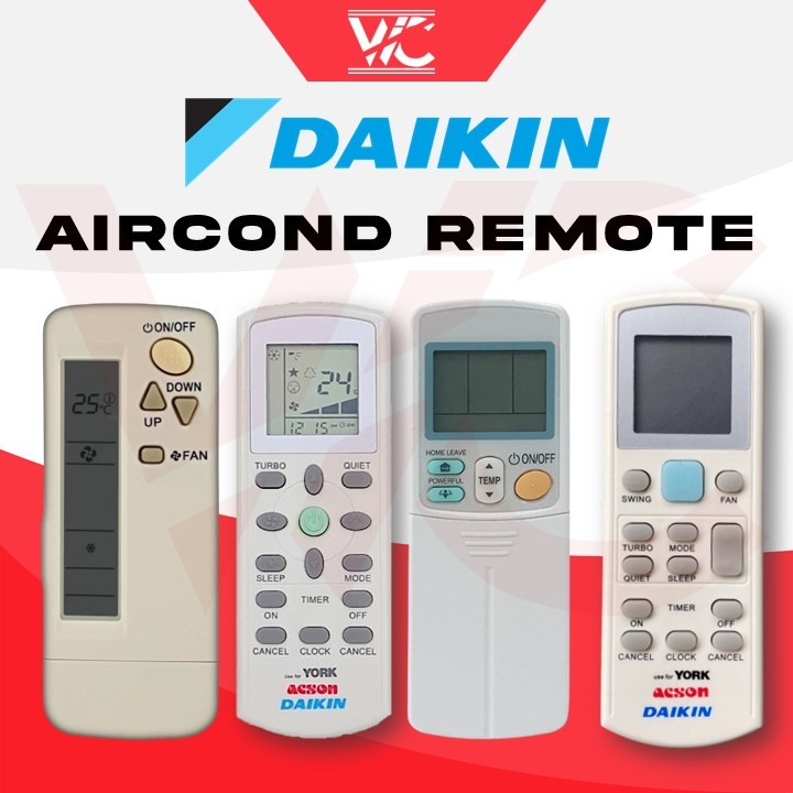 𝐅𝐑𝐄𝐄 𝐁𝐀𝐓𝐓𝐄𝐑𝐘 Daikin York Acson Aircond Remote Control Alat Kawalan