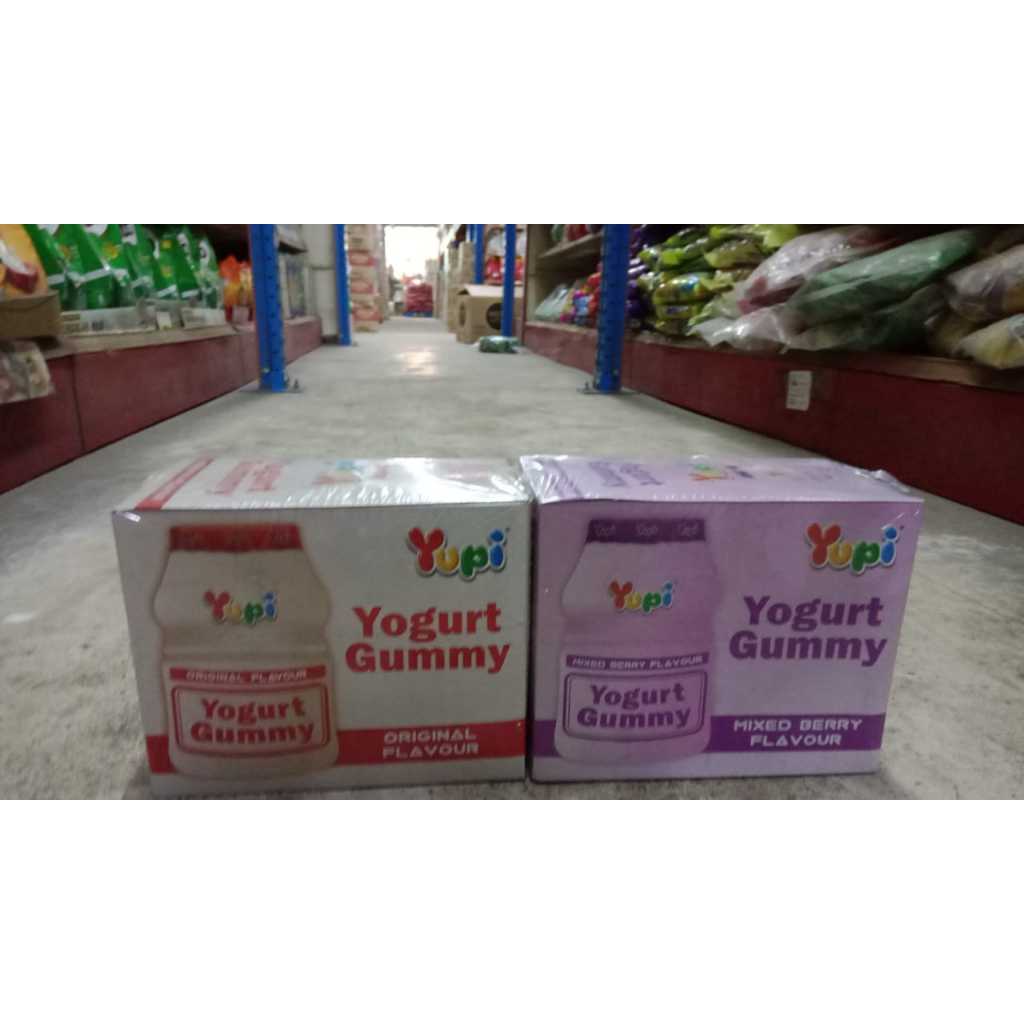 Yupi Yogurt Gummy Original/Mixed Berry Flavour 40gx12's/pack Shopee
