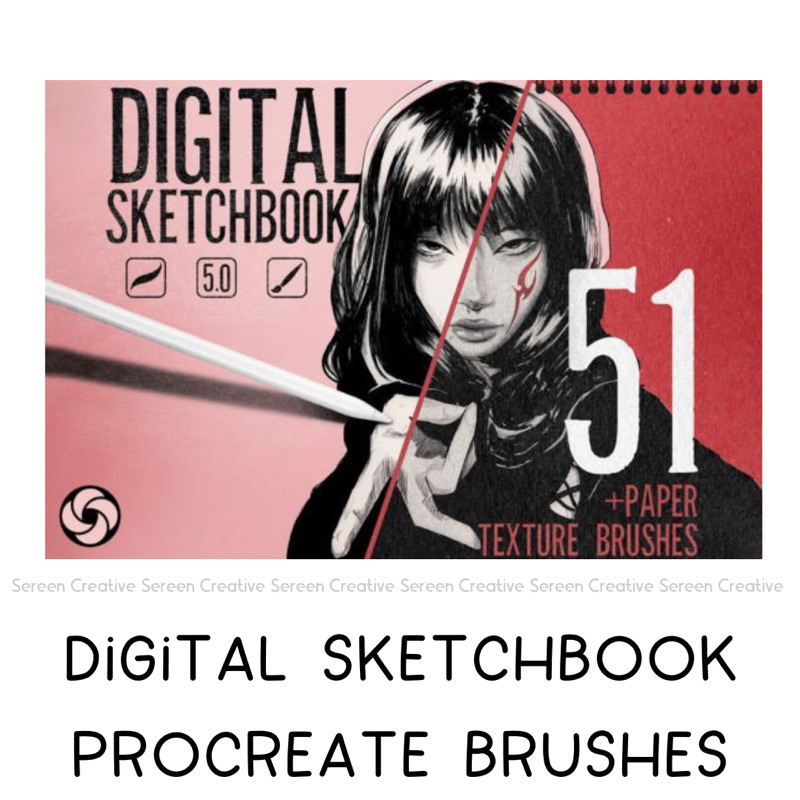 P765 Sketchbook Brush Set by Easy Procreate, 13 Paper Texture Brushes