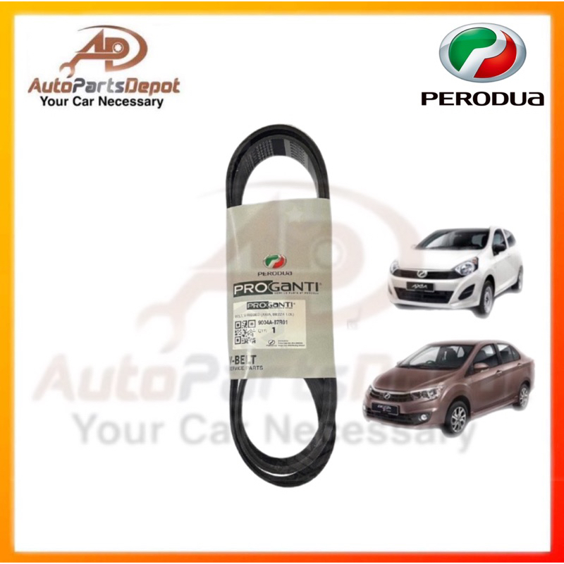 Original Perodua Fan Belt Axia 1.0 Bezza 1.0 Fan Belt VBelt Proganti