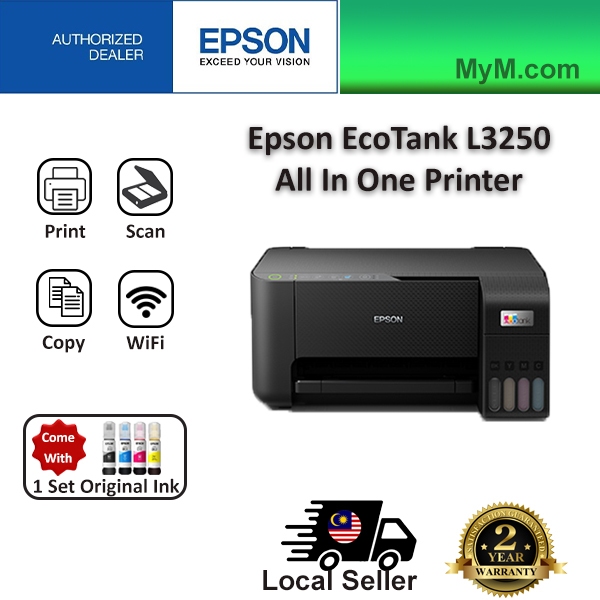 EPSON L3250 ECO TANK ALLINONE PRINTER /PRINT/SCAN/COPY/COLOR