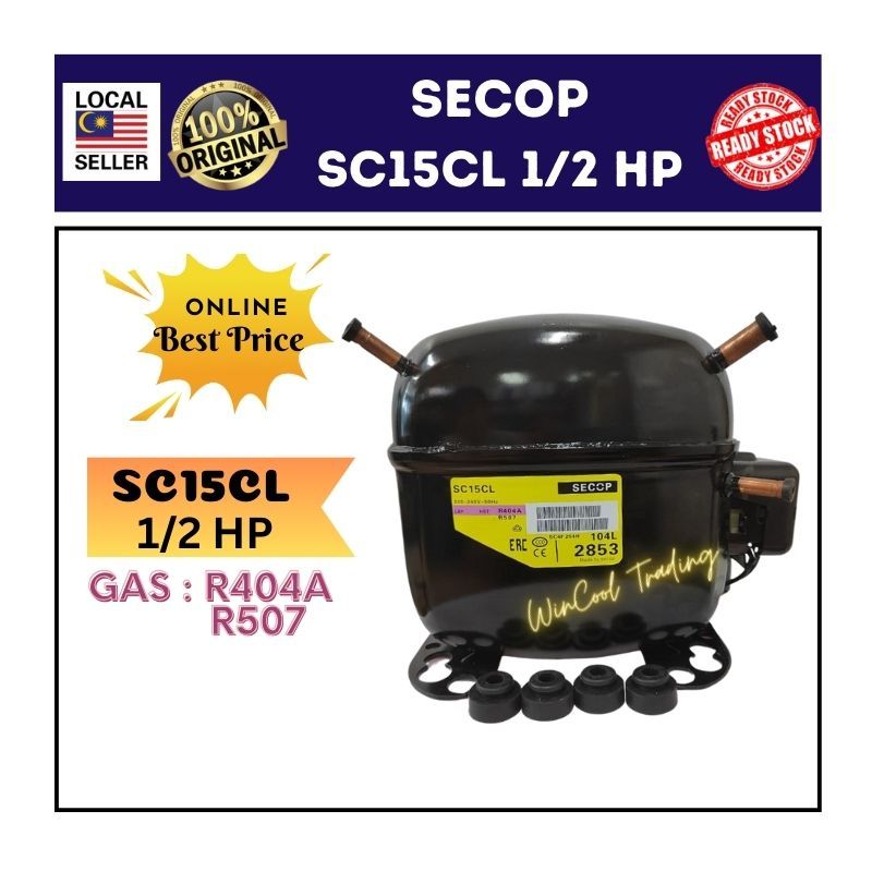 SECOP COMPRESSOR SC15CL (1/2HP) GAS R404a R507 | Shopee Malaysia