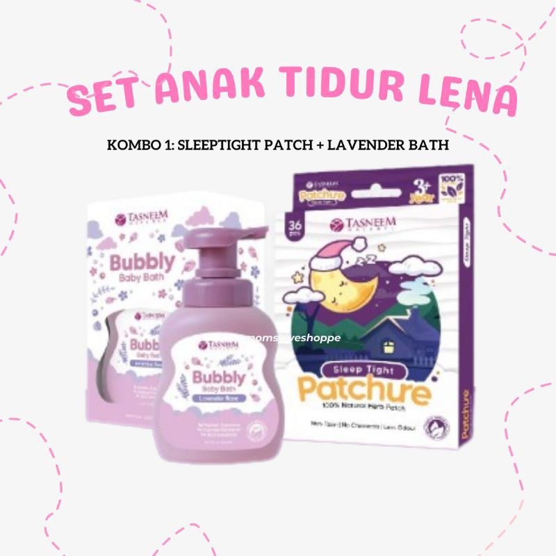 Set Anak Tidur Lena| Kombo 1 SleepTight Patchure + Lavender Bath ...