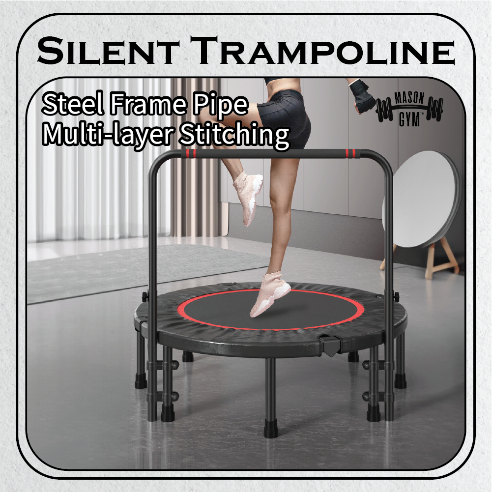 MasonGym™ Foldable Silent Trampoline Fitness 40 Inch Indoor Trampoline
