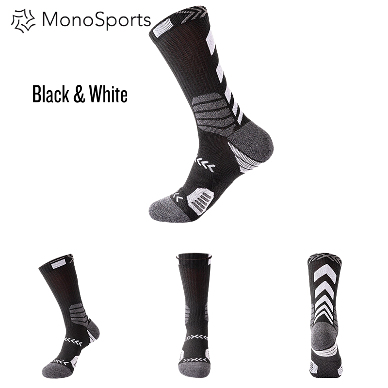 Monosports Mid Cut Premium Thick Sports Socks For Basketball Football ...