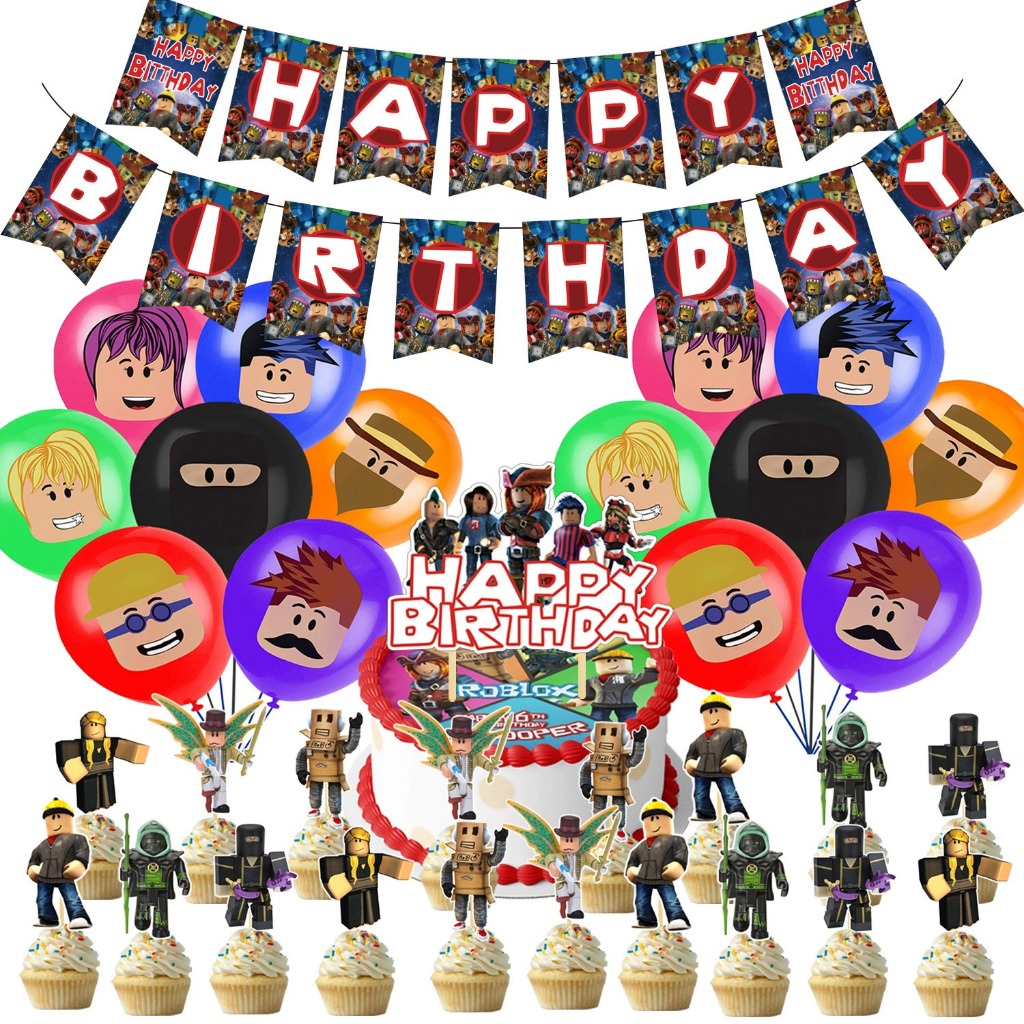 Roblox Ninja Game Pixel Building Blocks Birthday Party Decoration Latex  Balloon Theme Cake Cupcake Topper | Shopee Malaysia