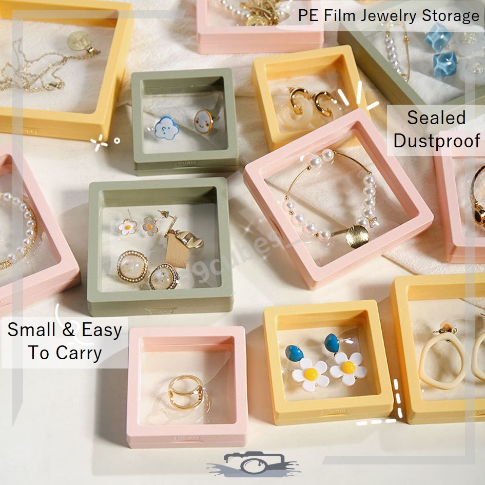 PE Film Jewelry Storage Box Suspension Dustproof Display Transparent ...