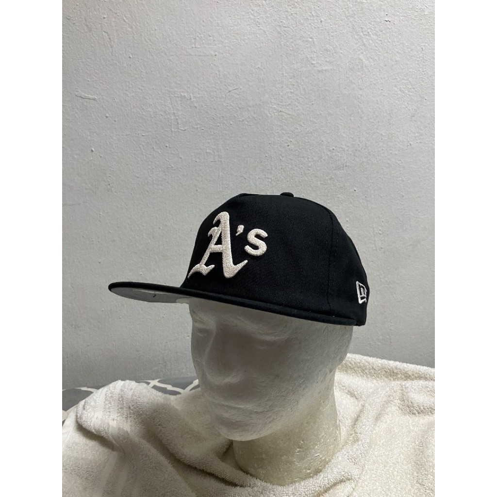 New Era Old Golfer Oakland Athletics Chainsitch Black Cap Shopee Malaysia